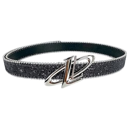 Oxxggkao] 大人の10代のための金属バックルスパンコールベルト